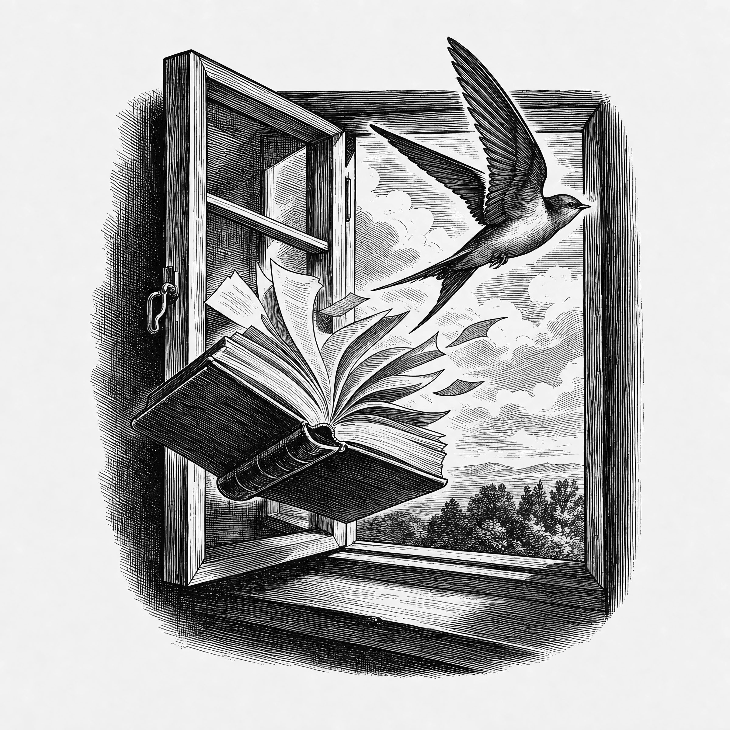 Follow copy, though it fly out of the window.