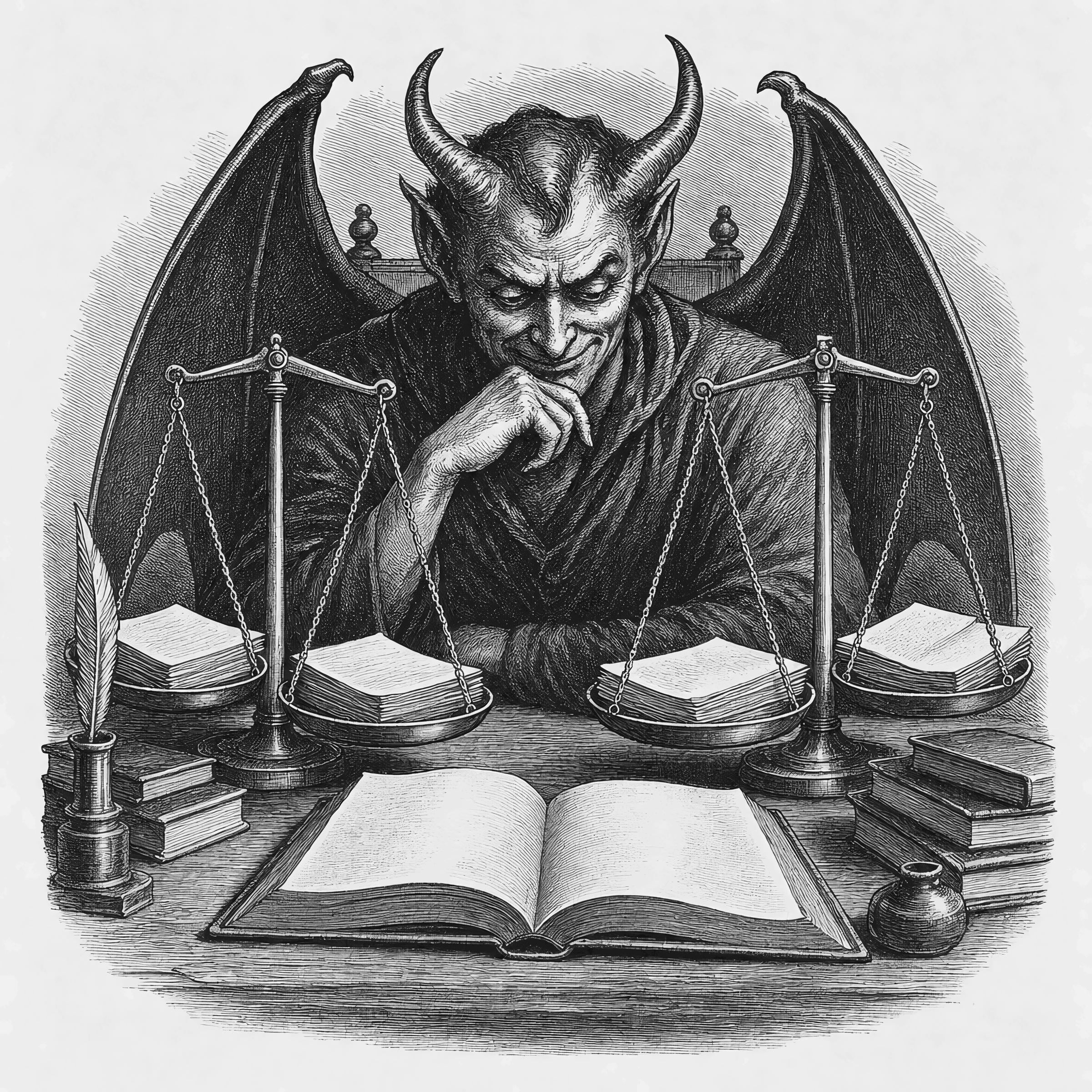 The devil at his case. The copy says “peace”; his proof says “pace”; and the setting is so true that neither looks wrong. That is the whole danger.