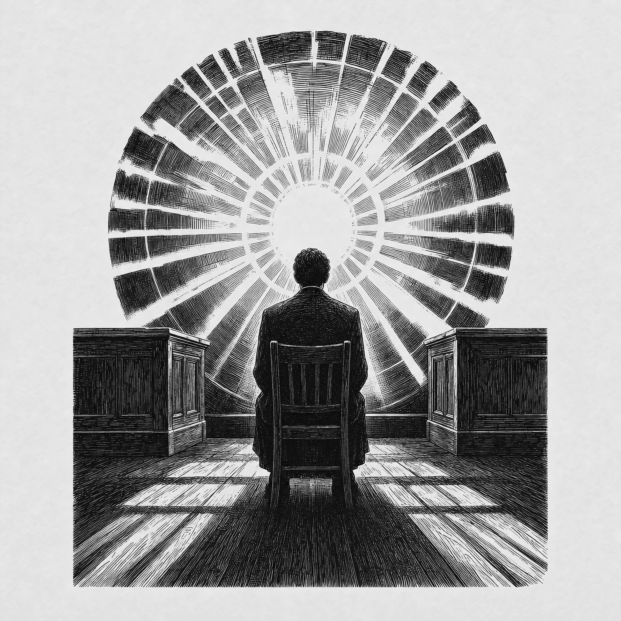 The only witness. Light through the proof, where the words should have stood.