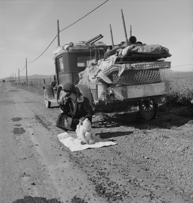 A documentary photograph of a family, the source