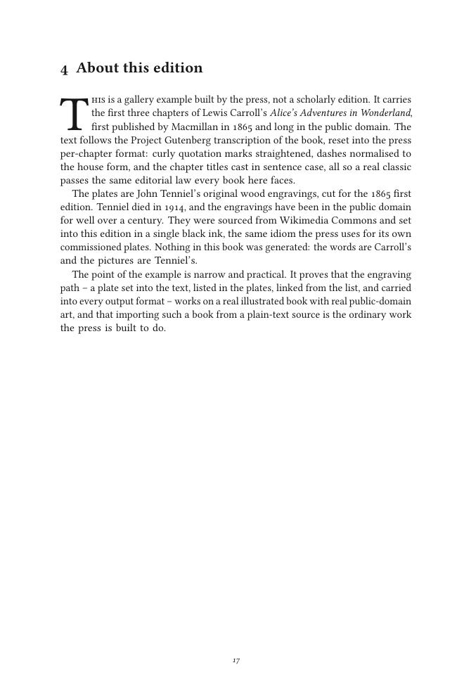 A later interior page of Alice's Adventures in Wonderland