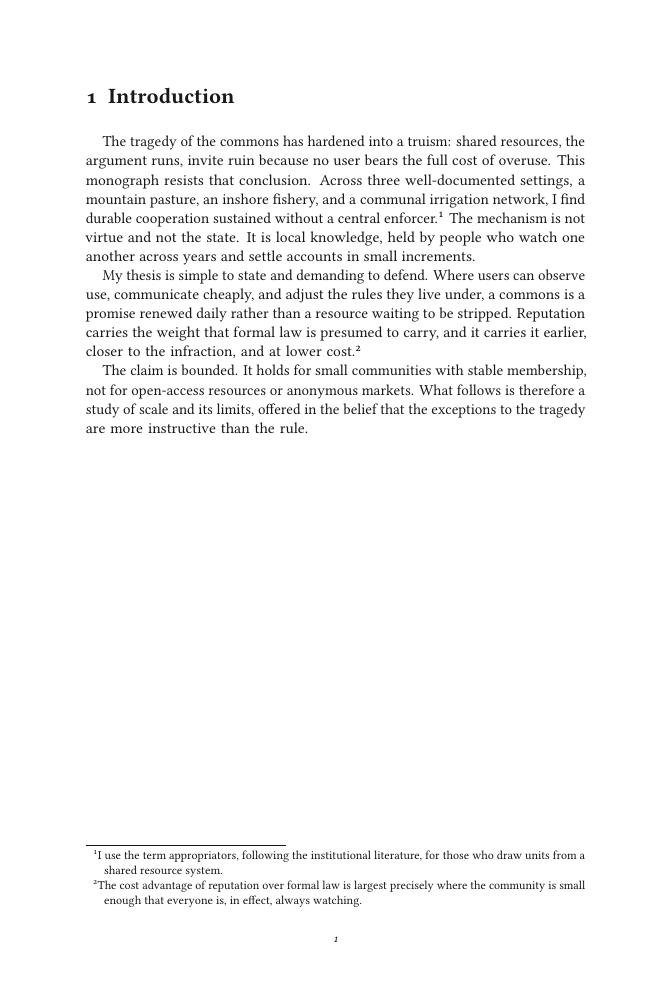 An early interior page of The Reasonable Commons