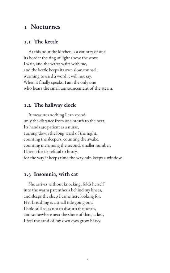 An early interior page of Small Hours