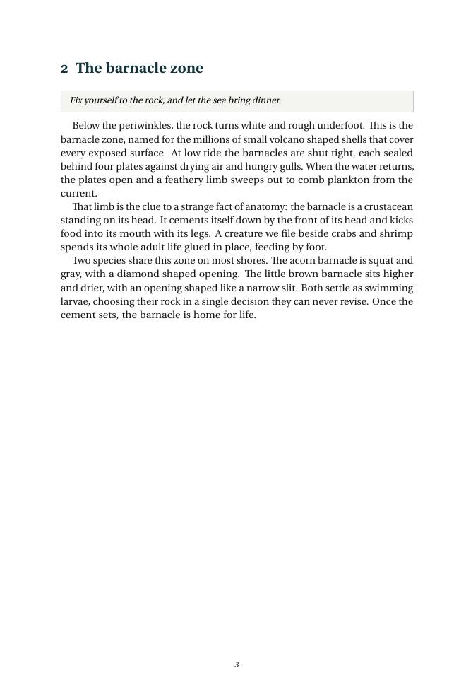 An early interior page of Between the Tides