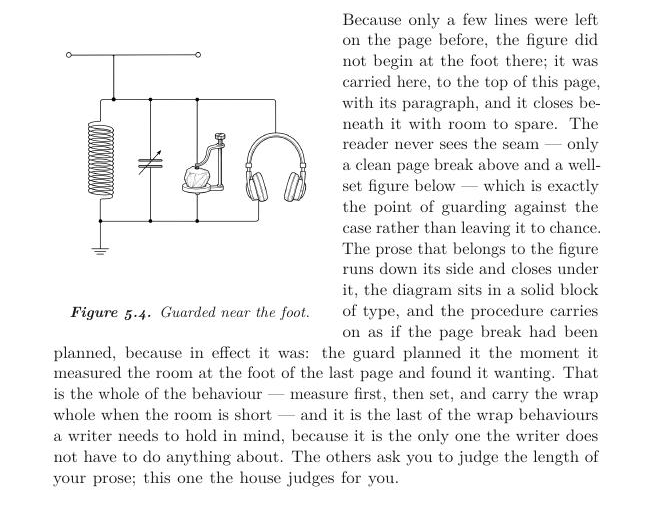 The same figure carried to the top of the next page with its paragraph, closing beneath it.